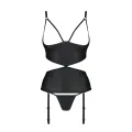 ♥ Jannies Korsett & Tanga mit offenem Schritt Schwarz von Passion-Exklusiv ♥