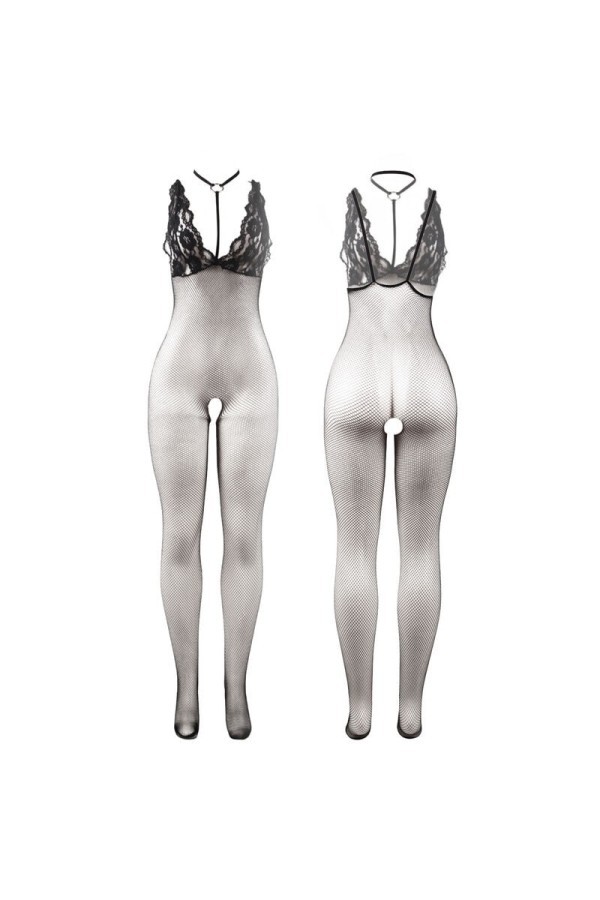 951993 Schwarz Transparenter Netz-Bodystocking mit Schrittfreiem Unterteil One Size (S-L) von Subblime Bodystockings kaufen | Fesselliebe