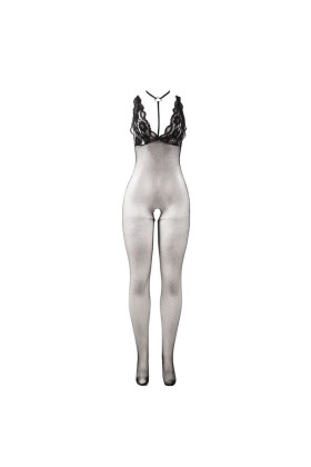 951993 Schwarz Transparenter Netz-Bodystocking mit Schrittfreiem Unterteil One Size (S-L) von Subblime Bodystockings kaufen | Fesselliebe