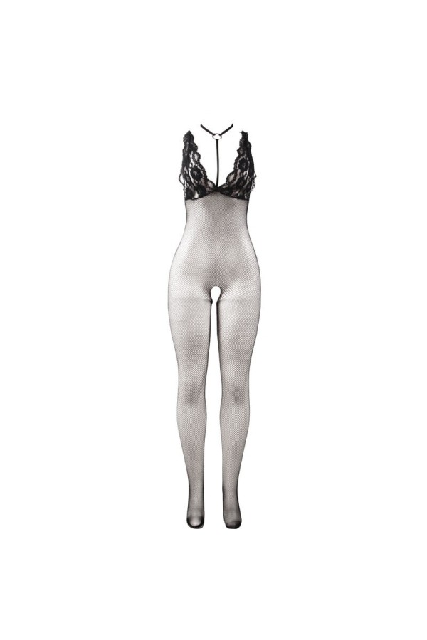 951993 Schwarz Transparenter Netz-Bodystocking mit Schrittfreiem Unterteil One Size (S-L) von Subblime Bodystockings kaufen | Fesselliebe