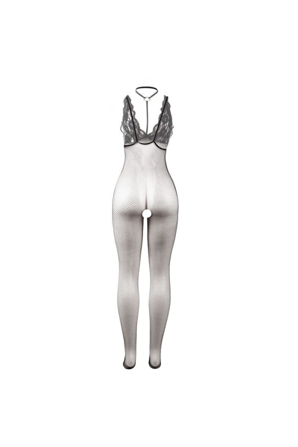 951993 Schwarz Transparenter Netz-Bodystocking mit Schrittfreiem Unterteil One Size (S-L) von Subblime Bodystockings kaufen | Fesselliebe