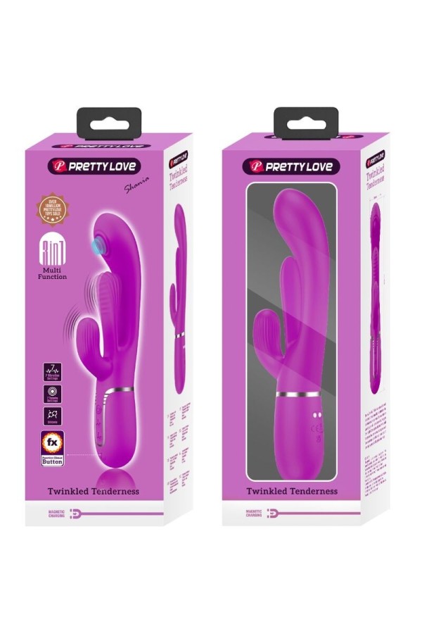 Shania Triple Rabbit Vibrator Multifunktions-Rosa von Pretty Love Flirtation kaufen | Fesselliebe