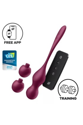 Love Birds Vary Vibrierende Kugeln mit kostenloser App Weinrot von Satisfyer Vibrator kaufen | Fesselliebe