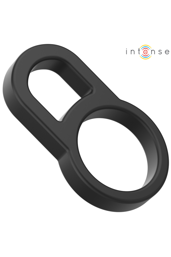 Bobby Doppelter Silikon-Penisring Schwarz von Intense Couples Toys kaufen | Fesselliebe