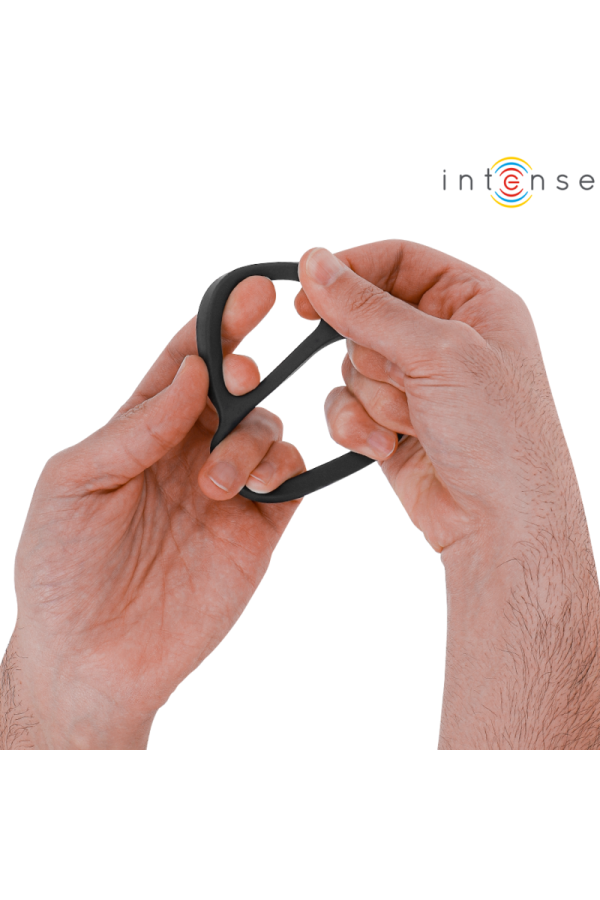 Bobby Doppelter Silikon-Penisring Schwarz von Intense Couples Toys kaufen | Fesselliebe