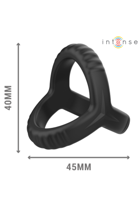 Carson Doppelter Penisring aus Silikon Schwarz Modell 4 von Intense Couples Toys kaufen | Fesselliebe