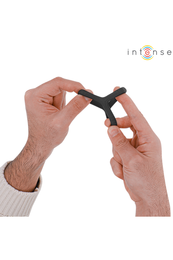 Carson Doppelter Penisring aus Silikon Schwarz Modell 4 von Intense Couples Toys kaufen | Fesselliebe
