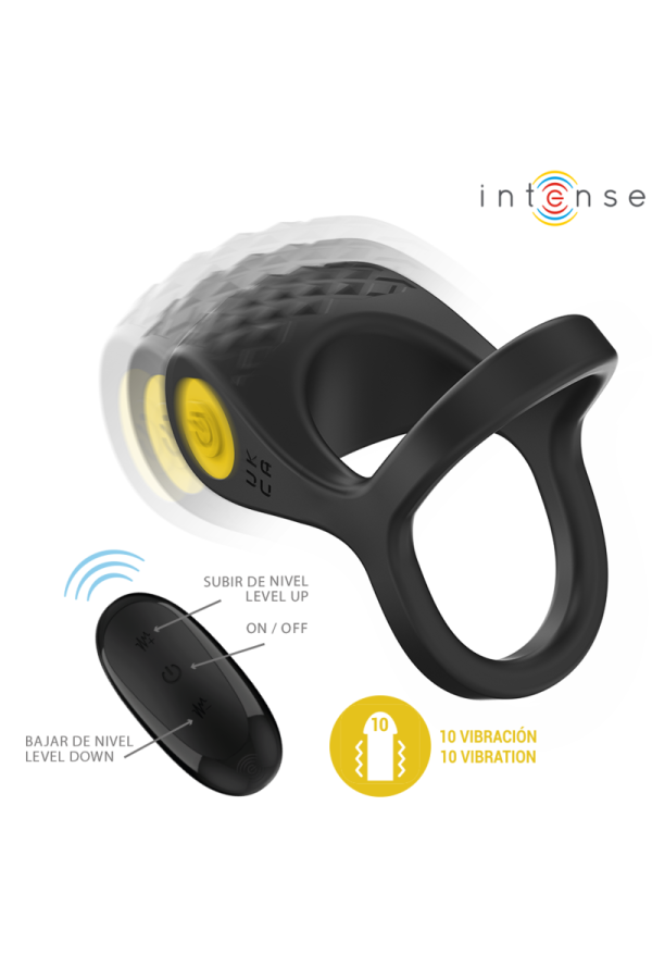 Alex Vibrator Doppel-Penisring 10 Vibrationen Schwarz von Intense Couples Toys kaufen | Fesselliebe