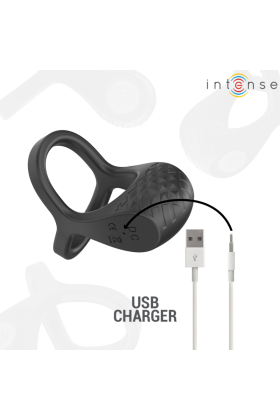 Alex Vibrator Doppel-Penisring 10 Vibrationen Schwarz von Intense Couples Toys kaufen | Fesselliebe