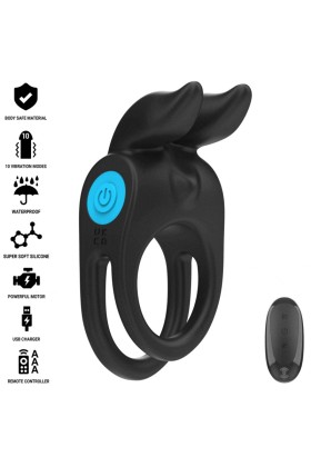 Sam Vibrator Doppel-Penisring 10 Vibrationen Schwarz von Intense Couples Toys kaufen | Fesselliebe