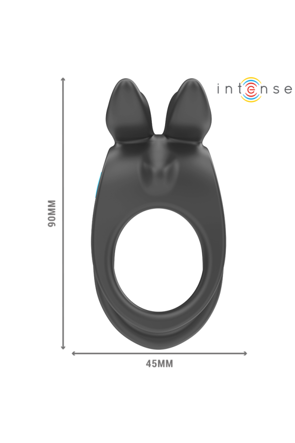 Sam Vibrator Doppel-Penisring 10 Vibrationen Schwarz von Intense Couples Toys kaufen | Fesselliebe