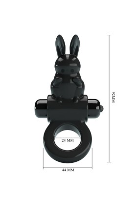 Aufregender Ring Rabbit Vibratorring 10 Vibrationen Schwarz von Pretty Love kaufen | Fesselliebe