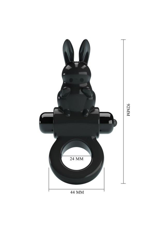 Aufregender Ring Rabbit Vibratorring 10 Vibrationen Schwarz von Pretty Love kaufen | Fesselliebe