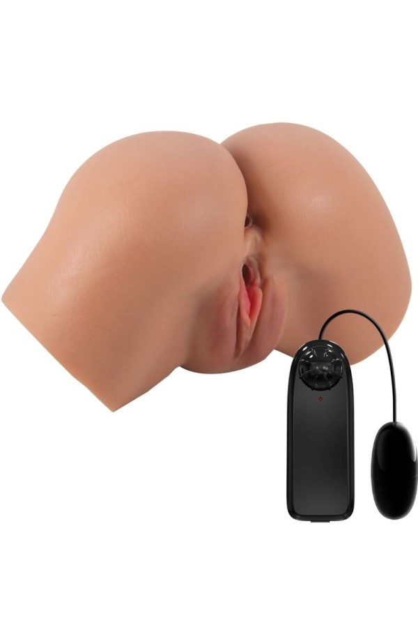 Hailey Vibrator Butt mit realistischer Vagina und Anus Mulatte mit Fernbedienung von Crazy Bull kaufen | Fesselliebe