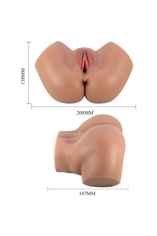 Hailey Vibrator Butt mit realistischer Vagina und Anus Mulatte mit Fernbedienung von Crazy Bull kaufen | Fesselliebe