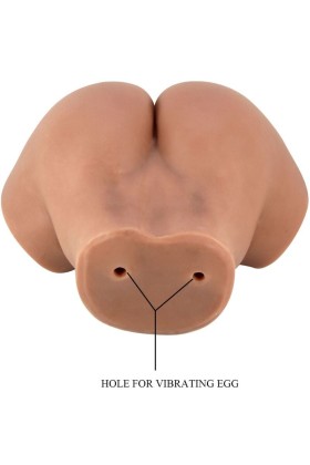 Hailey Vibrator Butt mit realistischer Vagina und Anus Mulatte mit Fernbedienung von Crazy Bull kaufen | Fesselliebe