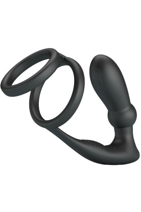 Emoni Penisring + Anal Plug 12 Vibrationen Schwarz von Pretty Love kaufen | Fesselliebe