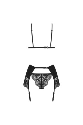 Obsidian Desire 3-tlg. Set schwarz von Beauty Night Fashion kaufen | Fesselliebe
