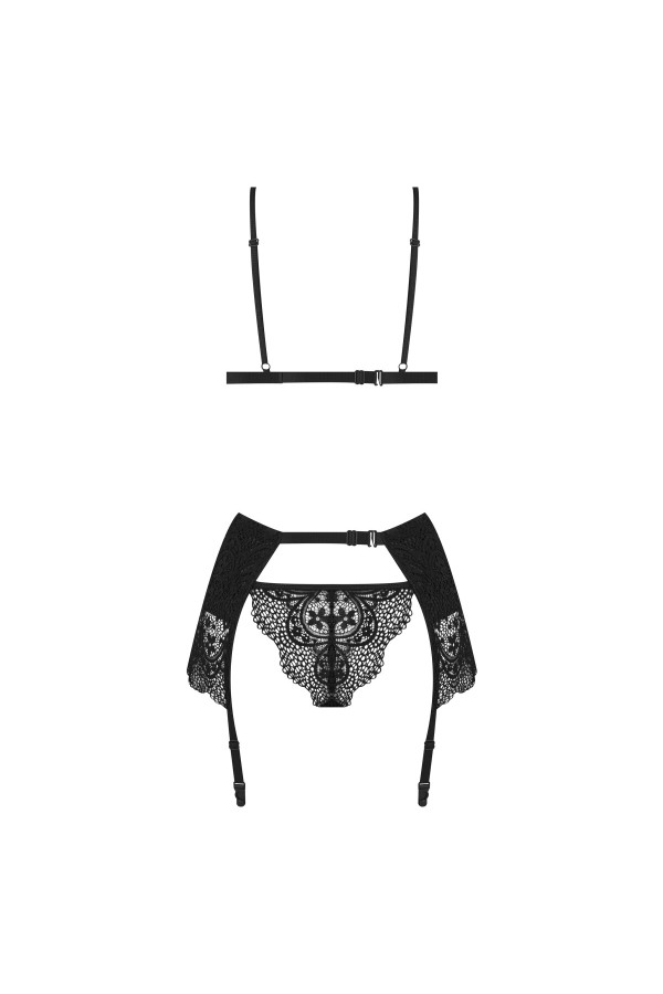 Obsidian Desire 3-tlg. Set schwarz von Beauty Night Fashion kaufen | Fesselliebe