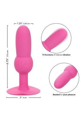 First Time Anal Plug mit Perlensonde 10 Vibrationen Rosa von Calexotics kaufen | Fesselliebe