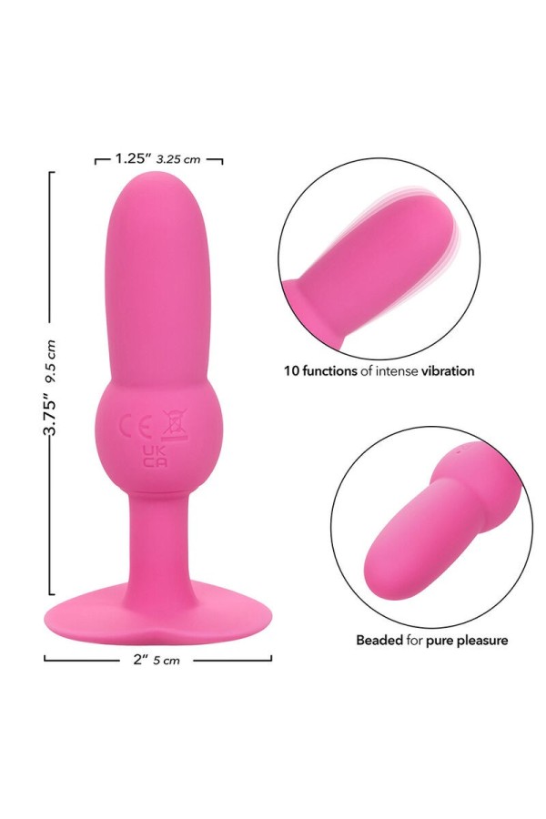 First Time Anal Plug mit Perlensonde 10 Vibrationen Rosa von Calexotics kaufen | Fesselliebe