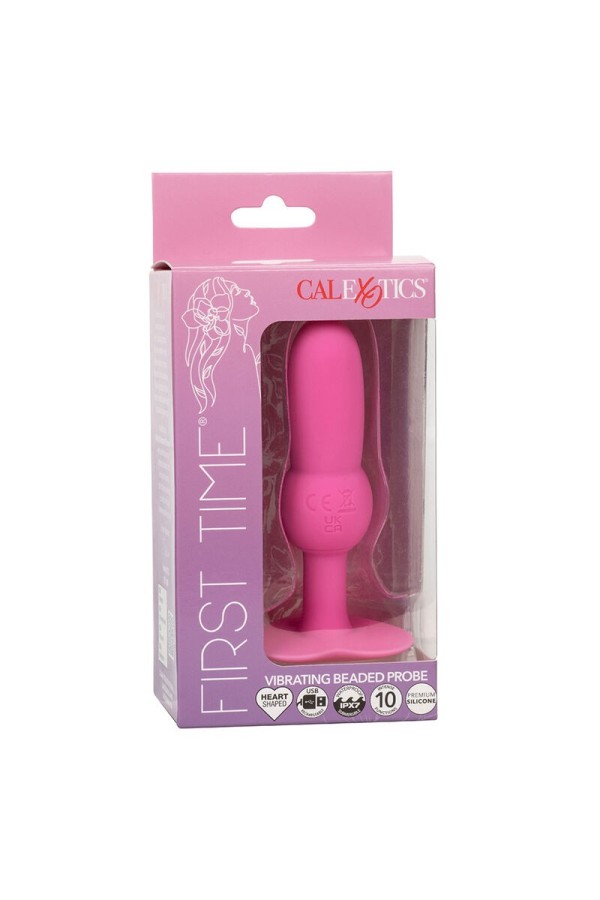 First Time Anal Plug mit Perlensonde 10 Vibrationen Rosa von Calexotics kaufen | Fesselliebe