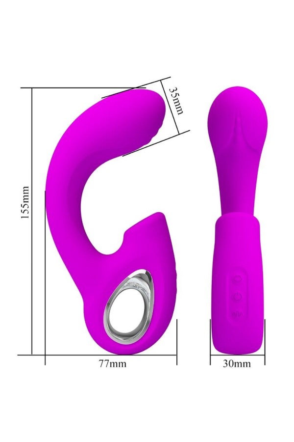 Sibel Sibel G-Spot Vibrator + Klitoris-Stimulator 10 Vibrationen Lila von Pretty Love kaufen | Fesselliebe