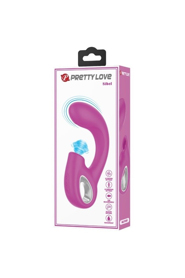 Sibel Sibel G-Spot Vibrator + Klitoris-Stimulator 10 Vibrationen Lila von Pretty Love kaufen | Fesselliebe