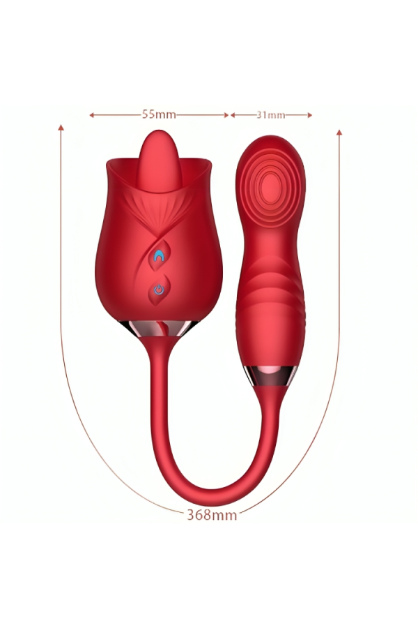 Delight Flower Vibrator & Bumping mit Roter Zunge von Armony Stimulators kaufen | Fesselliebe