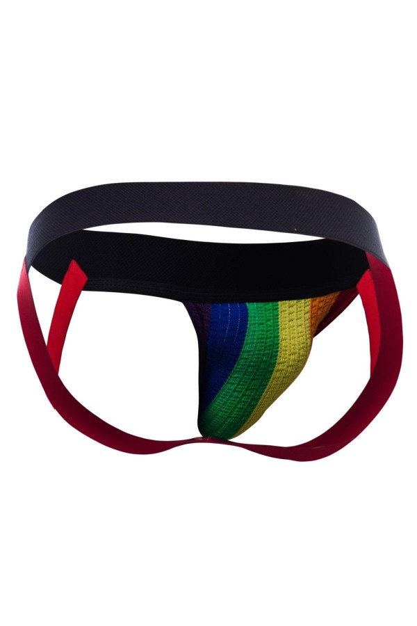Bunter Stripe-Pride Jockstrap von Cut4Men kaufen | Fesselliebe