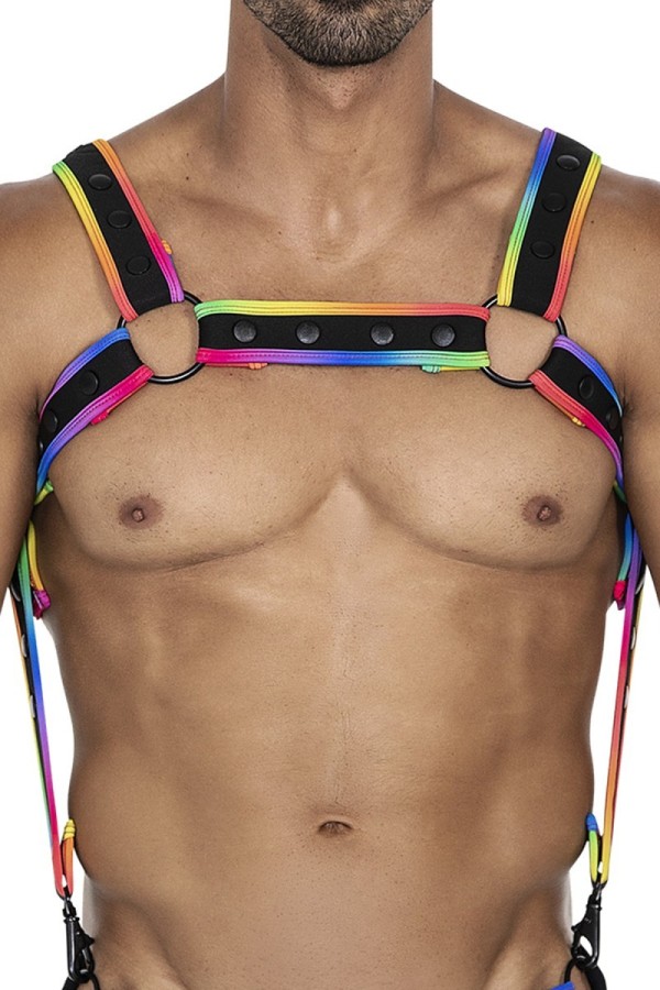 Mehrfarbiger Brust-Harness 05 von Cut4Men kaufen | Fesselliebe