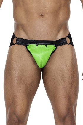 Neongrün/schwarzer Jock Snap von Cut4Men kaufen | Fesselliebe