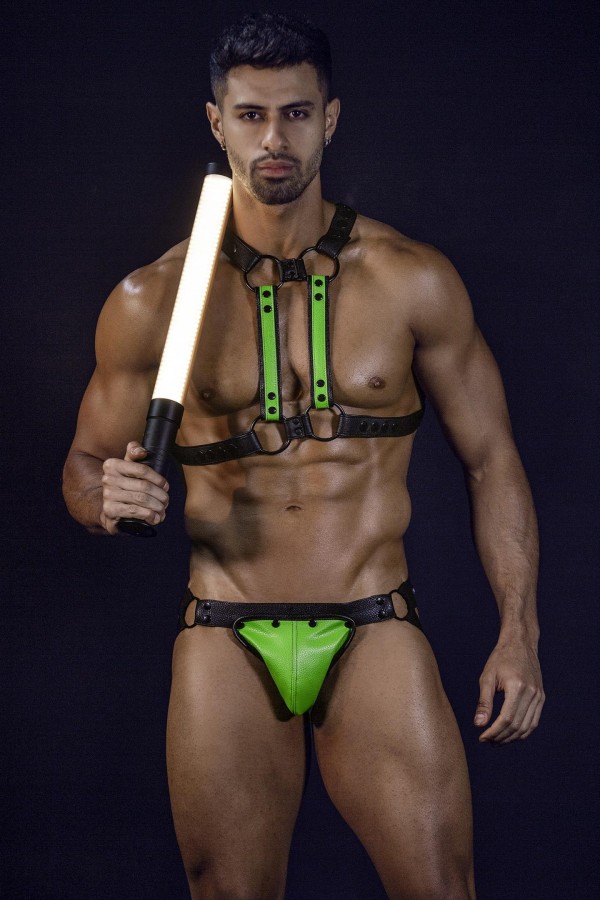 Neongrün/schwarzer Jock Snap von Cut4Men kaufen | Fesselliebe