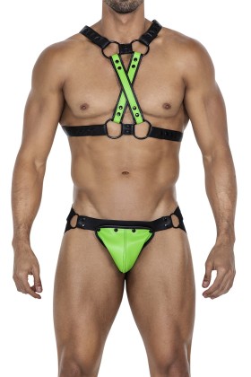 Neongrün/schwarzer Jock Snap von Cut4Men kaufen | Fesselliebe