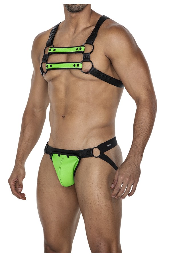 Neongrün/schwarzer Jock Snap von Cut4Men kaufen | Fesselliebe