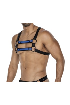 Schwarz/blauer Brust-Harness 06 von Cut4Men kaufen | Fesselliebe