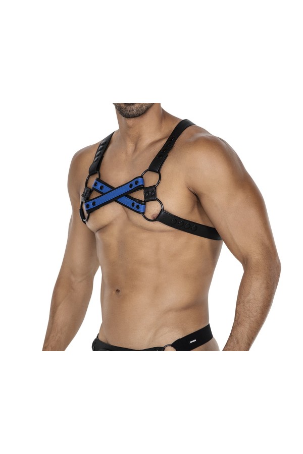 Schwarz/blauer Brust-Harness 06 von Cut4Men kaufen | Fesselliebe