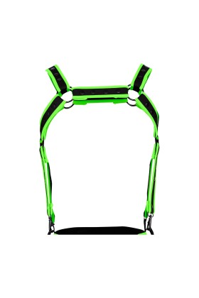 Schwarz/grüner Brust-Harness 05 von Cut4Men kaufen | Fesselliebe