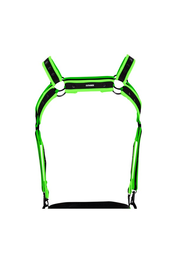Schwarz/grüner Brust-Harness 05 von Cut4Men kaufen | Fesselliebe