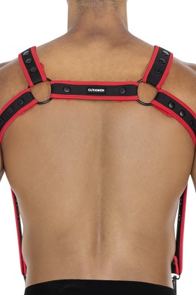 Schwarz/roter Brust-Harness 05 von Cut4Men kaufen | Fesselliebe