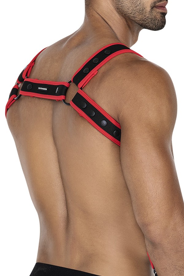 Schwarz/roter Brust-Harness 05 von Cut4Men kaufen | Fesselliebe