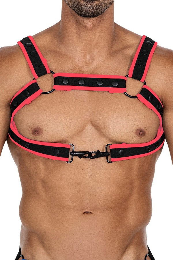 Schwarz/roter Brust-Harness 05 von Cut4Men kaufen | Fesselliebe