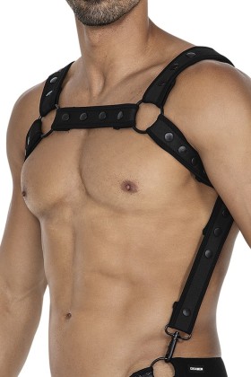 Schwarzer Brust-Harness 05 von Cut4Men kaufen | Fesselliebe