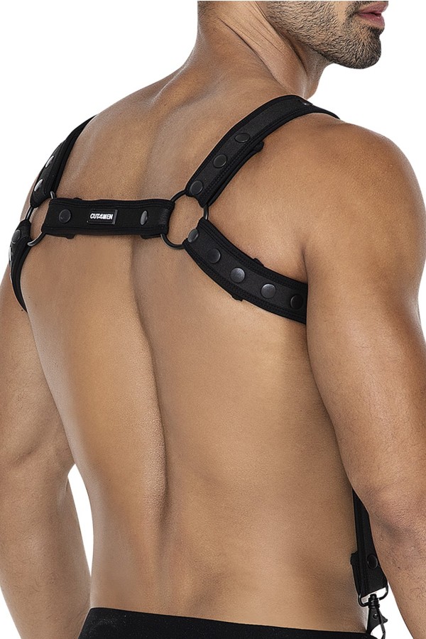 Schwarzer Brust-Harness 05 von Cut4Men kaufen | Fesselliebe