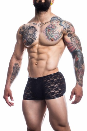 Schwarzer Trunk Boxer Shorts L4CE05 von Cut4Men kaufen | Fesselliebe