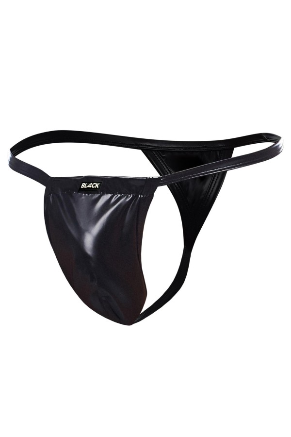 Schwarzer Wetlook Boost String BL4CK06 von Cut4Men kaufen | Fesselliebe