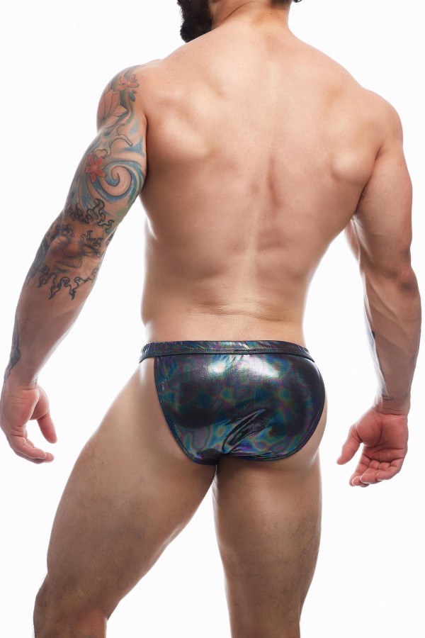 Schwarzer Wetlook Clip Tanga Brief EMER4LD von Cut4Men kaufen | Fesselliebe