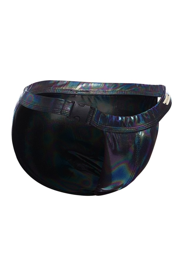 Schwarzer Wetlook Clip Tanga Brief EMER4LD von Cut4Men kaufen | Fesselliebe