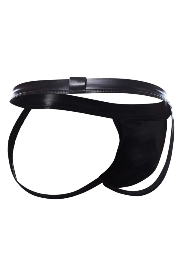 Schwarzer Wetlook Jockstrap BL4CK05 von Cut4Men kaufen | Fesselliebe