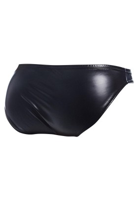 Schwarzer Wetlook Slip BL4CK04 von Cut4Men kaufen | Fesselliebe